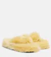 Acne Studios Shearling Thong Sandals