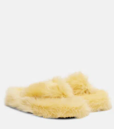 Acne Studios Shearling Thong Sandals