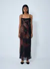 Acne Studios Sheer Printed Dress In Multi