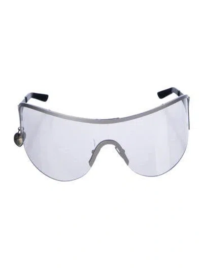 Pre-owned Acne Studios Shield Mirrored Sunglasses In Grey