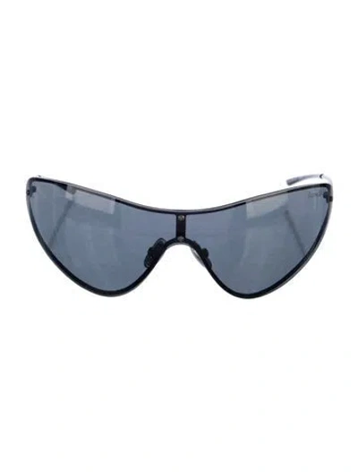 Pre-owned Acne Studios Shield Tinted Sunglasses In Black