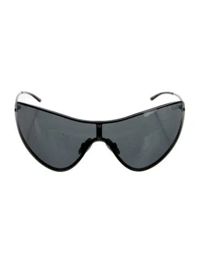 Pre-owned Acne Studios Shield Tinted Sunglasses In Black