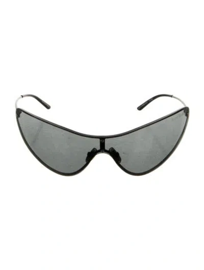 Pre-owned Acne Studios Shield Tinted Sunglasses In Black