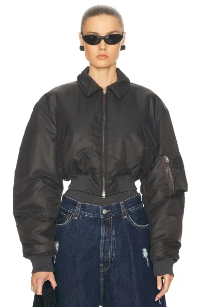 ACNE STUDIOS SHINY NYLON BOMBER JACKET