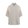 Acne Studios Short-sleeve Viscose Shirt With Classic Collar And Button-down Front
