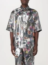 Acne Studios Sandro Printed Fluid Tech Shirt In Black