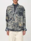 Acne Studios Blue Printed Sweater In Blau