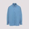 Acne Studios Striped Long Sleeve Button Up Shirt In Blue