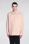 ACNE STUDIOS SHIRT IN ROSE-PINK COTTON