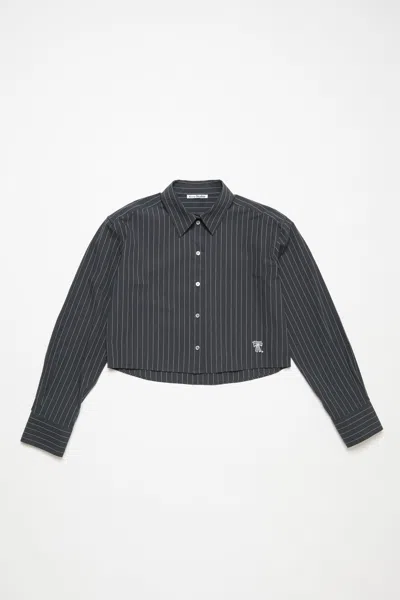Acne Studios Jacquard Pinstripe Shirt In Blue