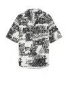 Acne Studios Man Multicolor Shirts In Light Grey & Black