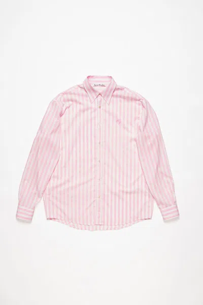 Acne Studios Shirt In Pink,white