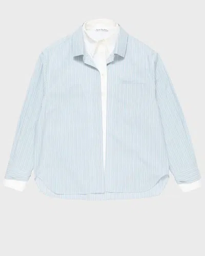 Acne Studios Shirt Soublera Striped In Blue