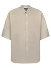 Acne Studios Short-sleeve Viscose Shirt With Classic Collar And Button-down Front