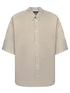 Acne Studios Short-sleeve Viscose Shirt With Classic Collar And Button-down Front