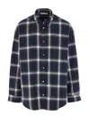 Acne Studios Checked Pattern Button-down Shirt In Blue