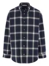 Acne Studios Checked Pattern Button-down Shirt In Blue