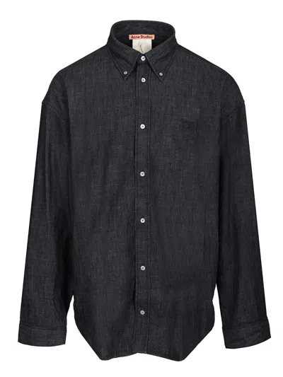 Acne Studios Shirts Blue In Black
