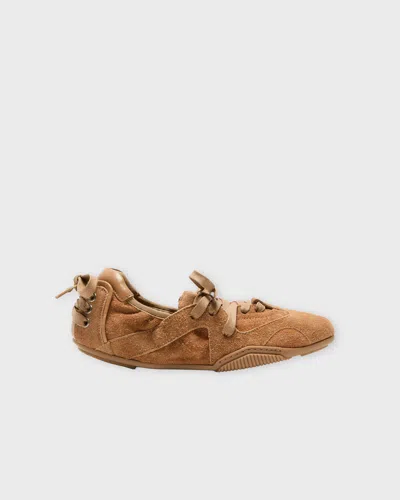 Acne Studios Skor Lace-up Nubuck Sand