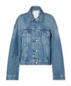 Acne Studios Distressed Denim Jacket In Blue