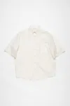 Acne Studios Short Sleeve Button-up Shirt In White