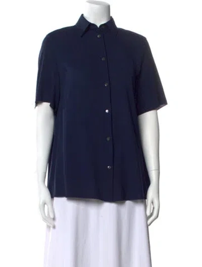 Pre-owned Acne Studios Short Sleeve Button-up Top In Blue