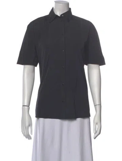 Pre-owned Acne Studios Short Sleeve Button-up Top In Gray