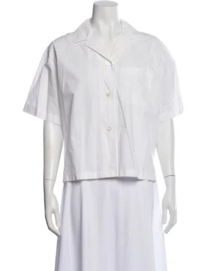 Pre-owned Acne Studios Short Sleeve Button-up Top In White