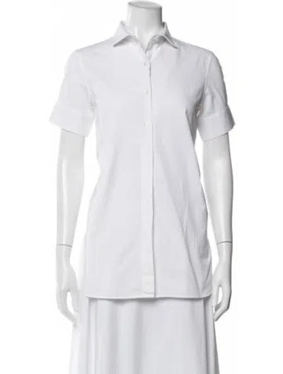 Pre-owned Acne Studios Short Sleeve Button-up Top In White