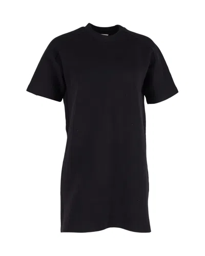 Acne Studios Short Sleeve Jersey Dress In Black Cotton