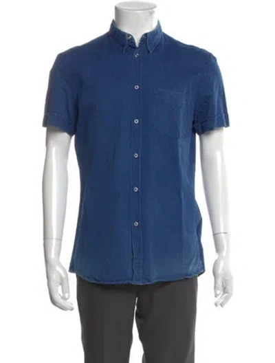 Pre-owned Acne Studios Short Sleeve Shirt In Blue