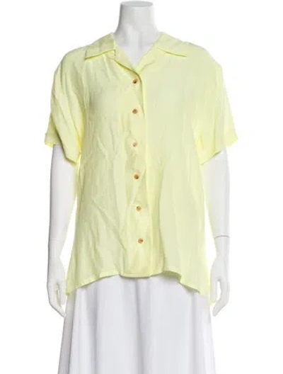 Pre-owned Acne Studios Short Sleeve Top In Green