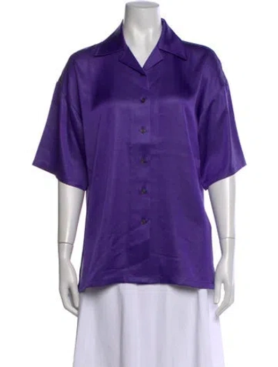 Pre-owned Acne Studios Short Sleeve Top In Purple