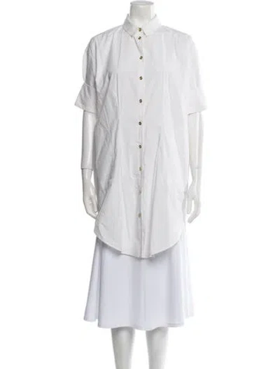 Pre-owned Acne Studios Short Sleeve Tunic In White