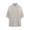 Acne Studios Short-sleeve Viscose Shirt With Classic Collar And Button-down Front