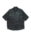 Acne Studios Short-sleeved Button-down Shirt In Black