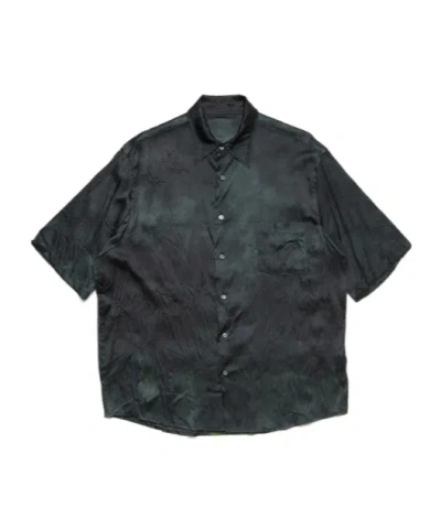 Acne Studios Short-sleeved Button-down Shirt In Black