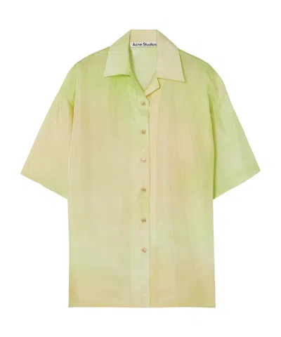 Acne Studios Short-sleeved Shirt In Green