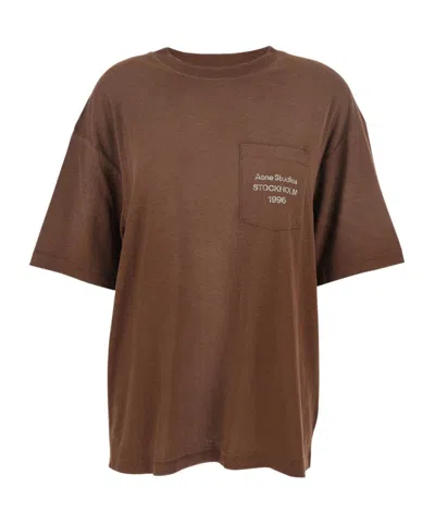 Acne Studios Short-sleeved T-shirt In Brown