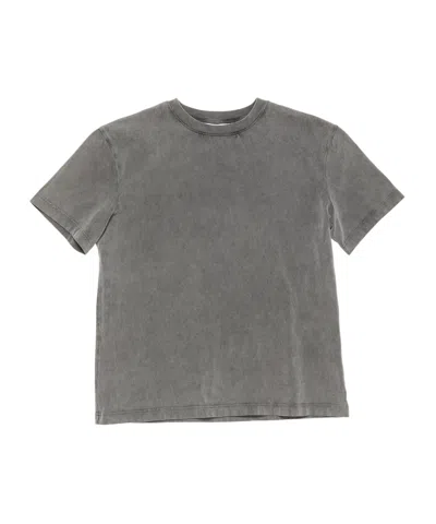 Acne Studios Extorr Logo-appliquéd Garment-dyed Cotton-jersey T-shirt In Gray