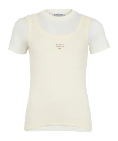 Acne Studios Short-sleeved T-shirt In Off-white