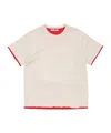 Acne Studios Embossed-logo Organic-cotton T-shirt In White