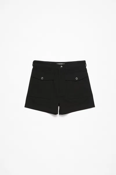 Acne Studios Twill Shorts In Black