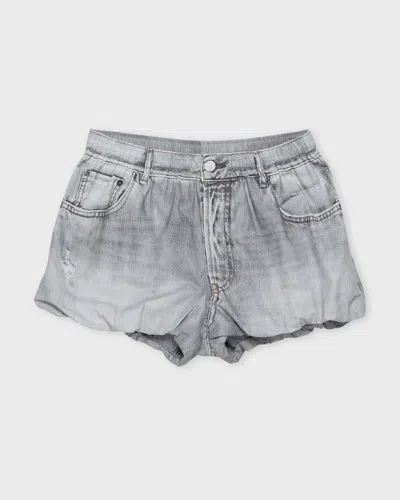 Acne Studios Shorts L'oeil Denim Printed Grå