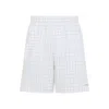 Acne Studios Checkered Bermuda Shorts With Logo In White