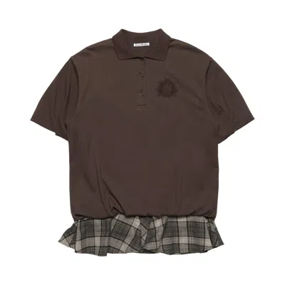 Pre-owned Acne Studios Short-sleeve Layered Dress 'dark Brown' | Women's Size M
