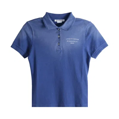Pre-owned Acne Studios Short-sleeve Polo T-shirt 'navy Blue' | Women's Size S