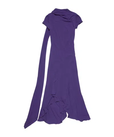 Acne Studios Short-sleeved Dress In Purple