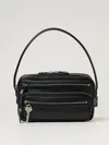 Acne Studios Chocolate Leather Shoulder Bag Keychain Detail In Brown
