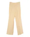 Acne Studios Side Closure Trousers In Yellow Linen In Yellow
